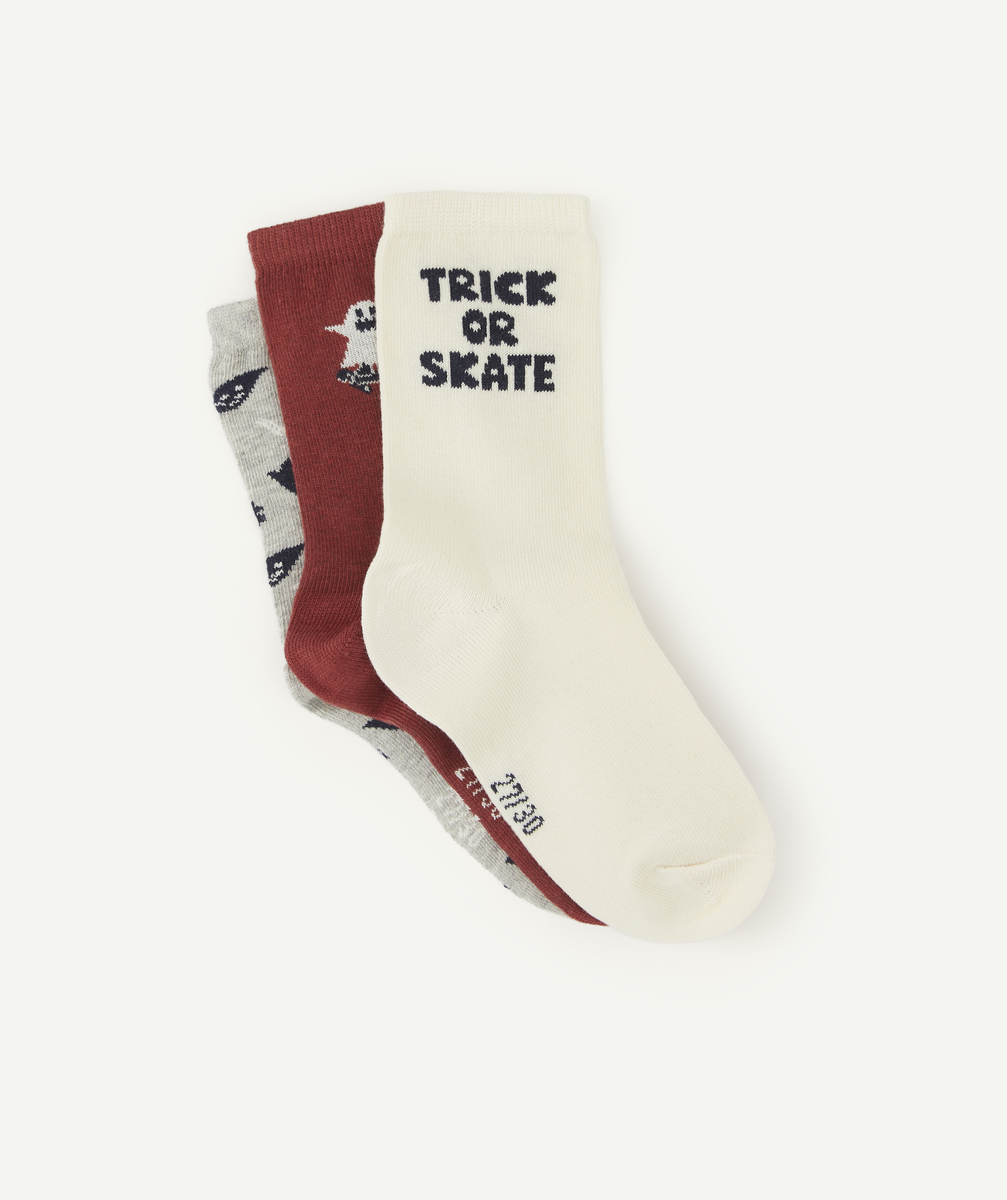 Lot de 3 paires de chaussettes garçon thème fantôme - 35-37