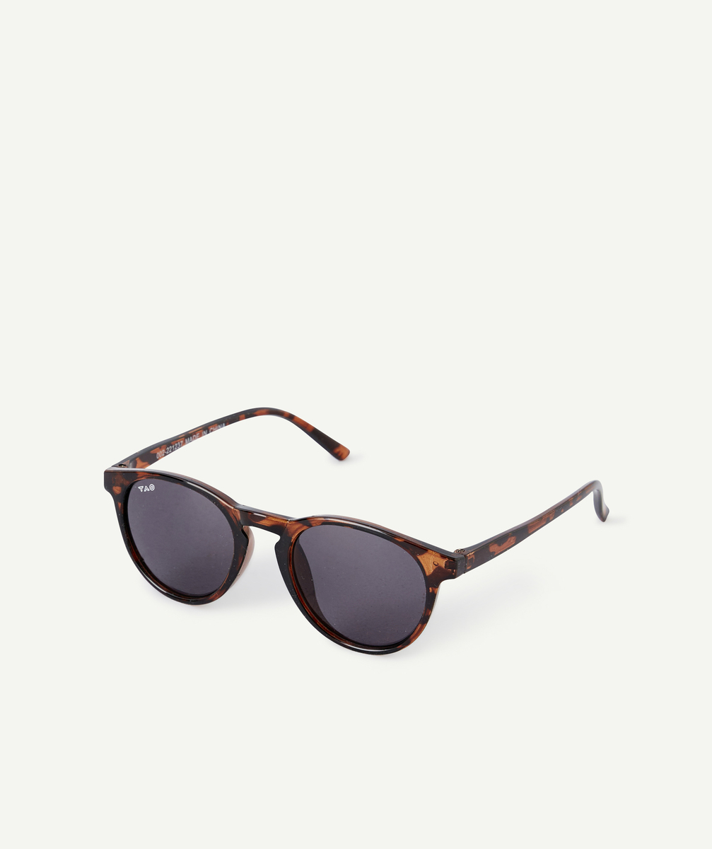Lunettes de soleil brunes écaillées en plastique recyclé - TU