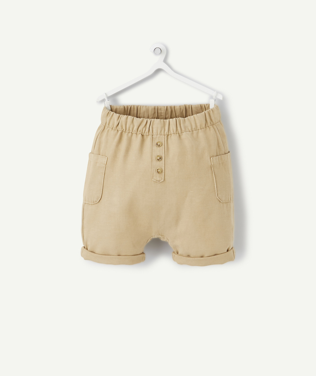 Bermuda bébé garçon beige avec poches - 9 M