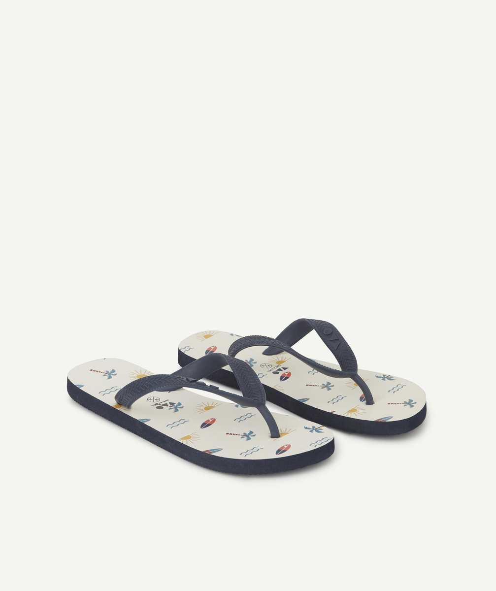 Tong garçon bleu marine avec semelle thème plage - 26-27