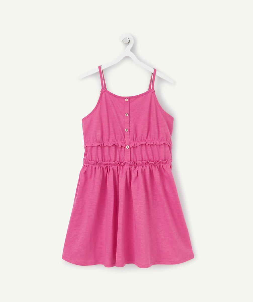 Robe fille en coton biologique rose fushia - 3 A