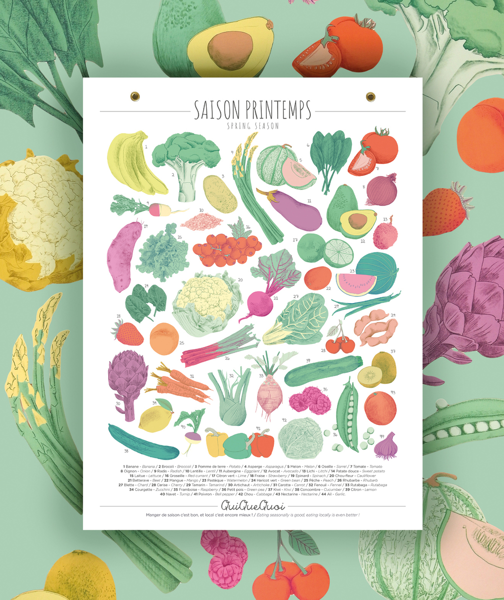 Affiche pédagogique saison printemps - TU