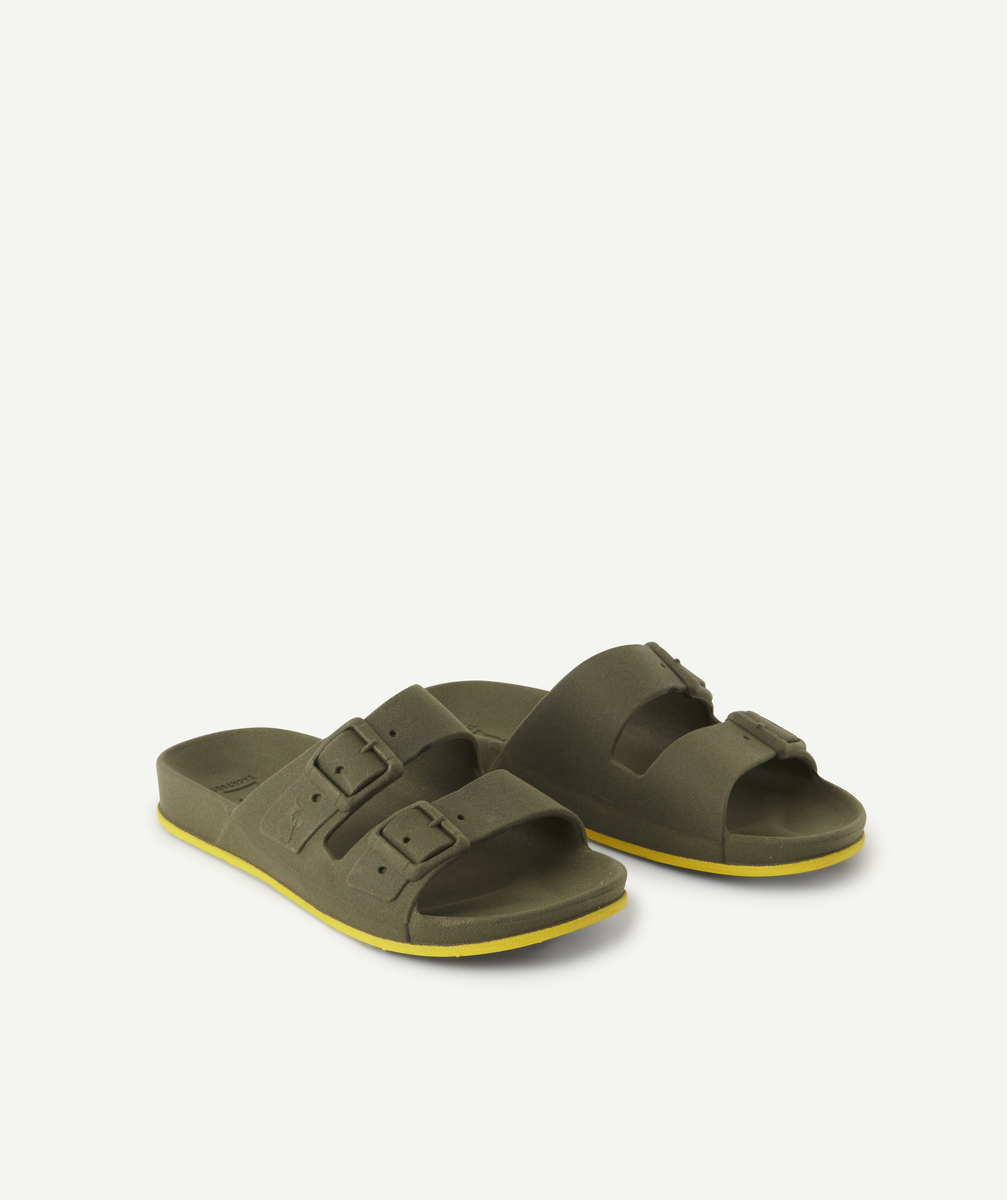 sandales parfumées kaki avec détails jaunes enfant - 37