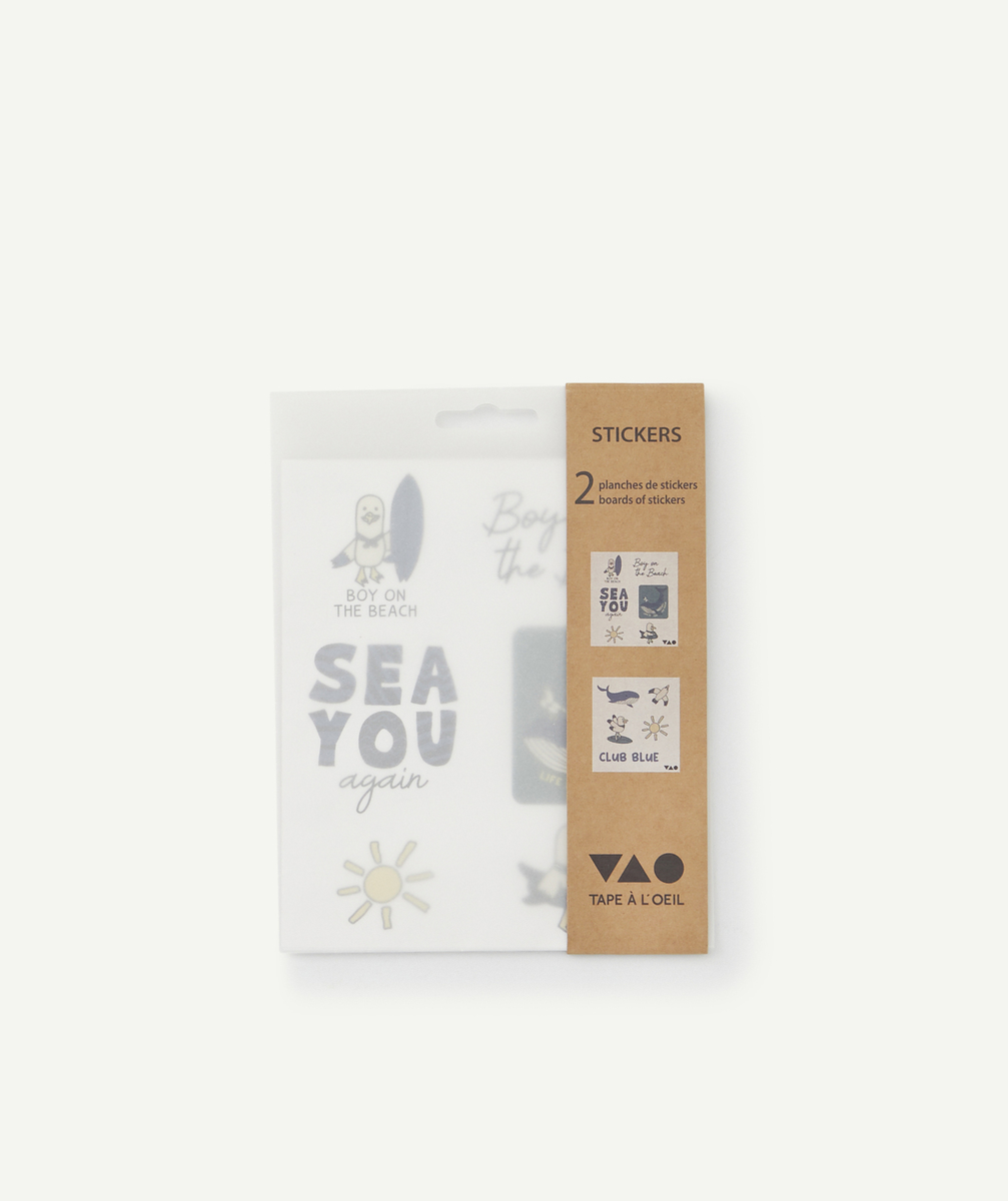 Lot de 2 planches de stickers thème plage - TU