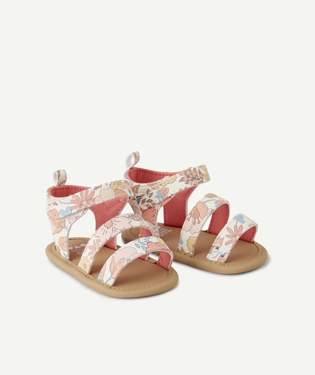 Chaussons style sandales bébé fille imprimés floraux - 12-18 M