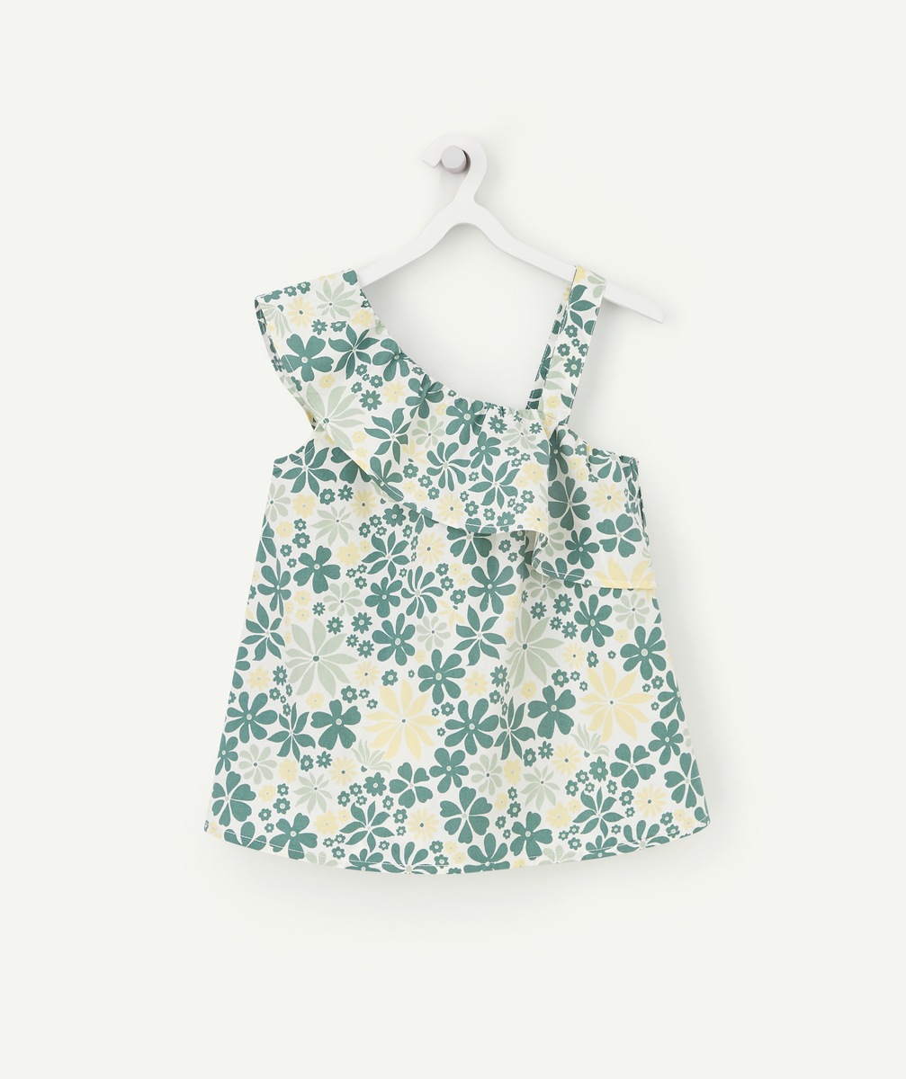 Blouse asymétrique fille en coton et imprimée - 5 A
