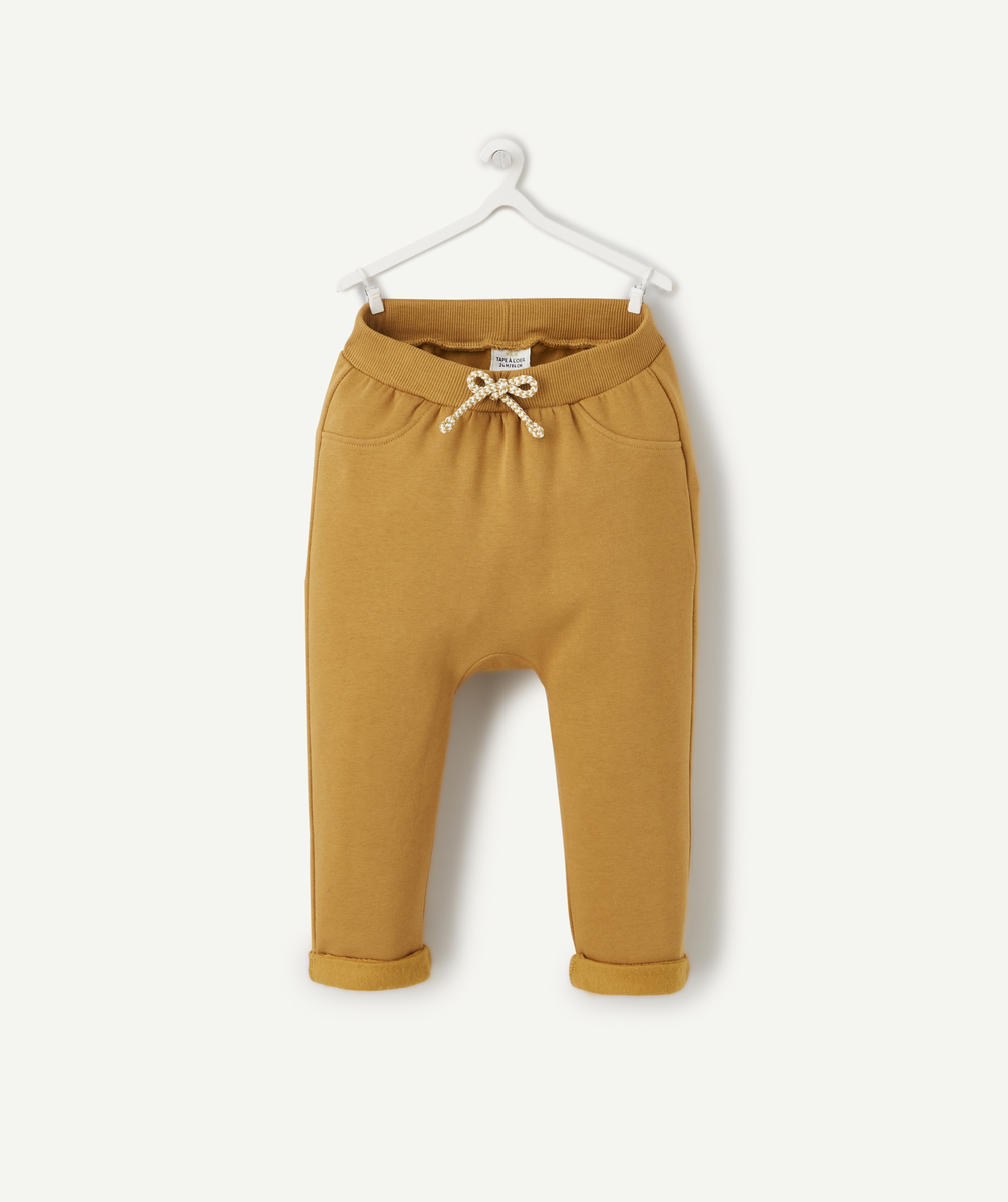 Pantalon sarouel bébé garçon en fibres recyclées marron - 9 M