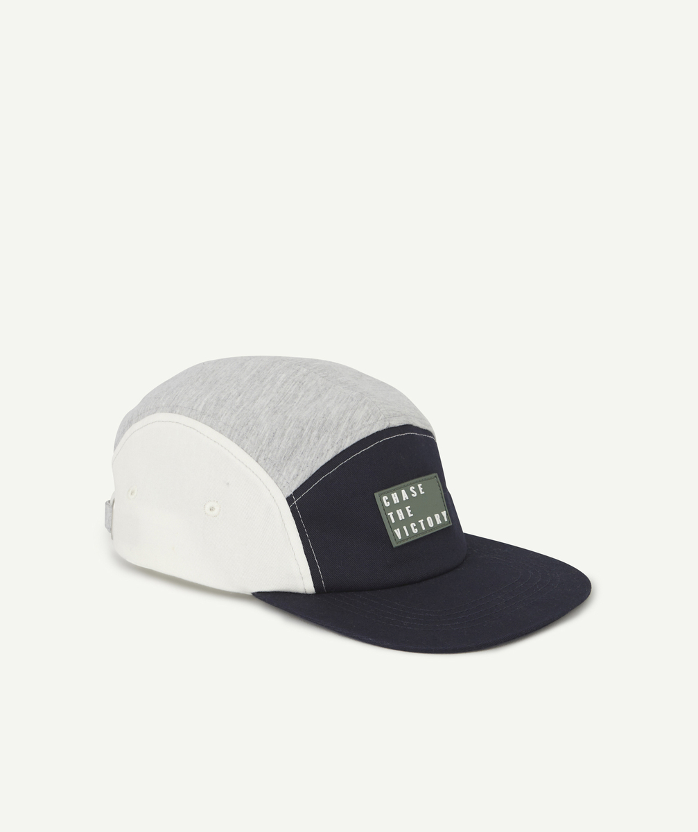 Casquette garçon en coton colorblock avec patch - 4-6 A