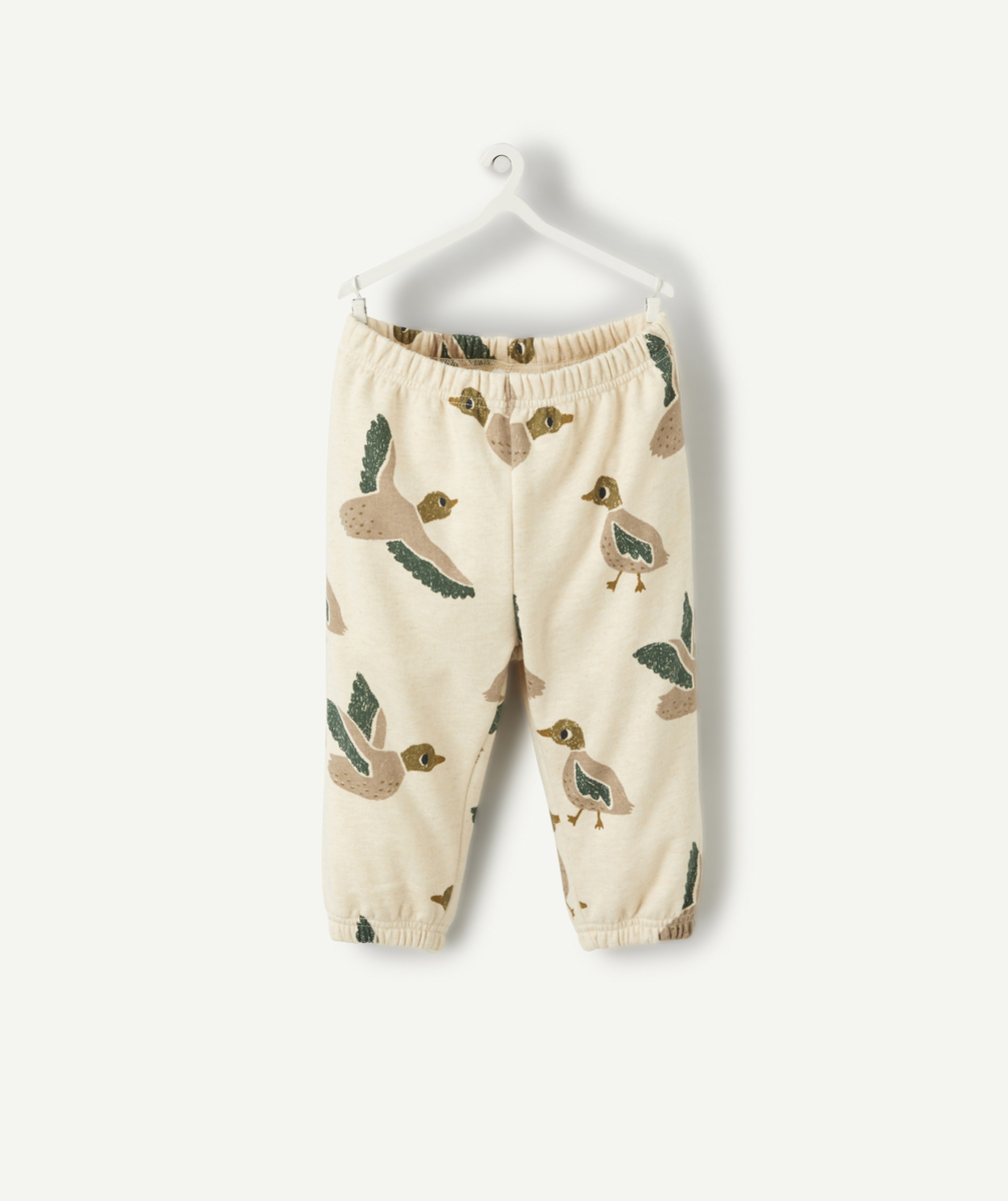 Jogging bébé garçon en fibres recyclées imprimé avec oiseaux - 9 M