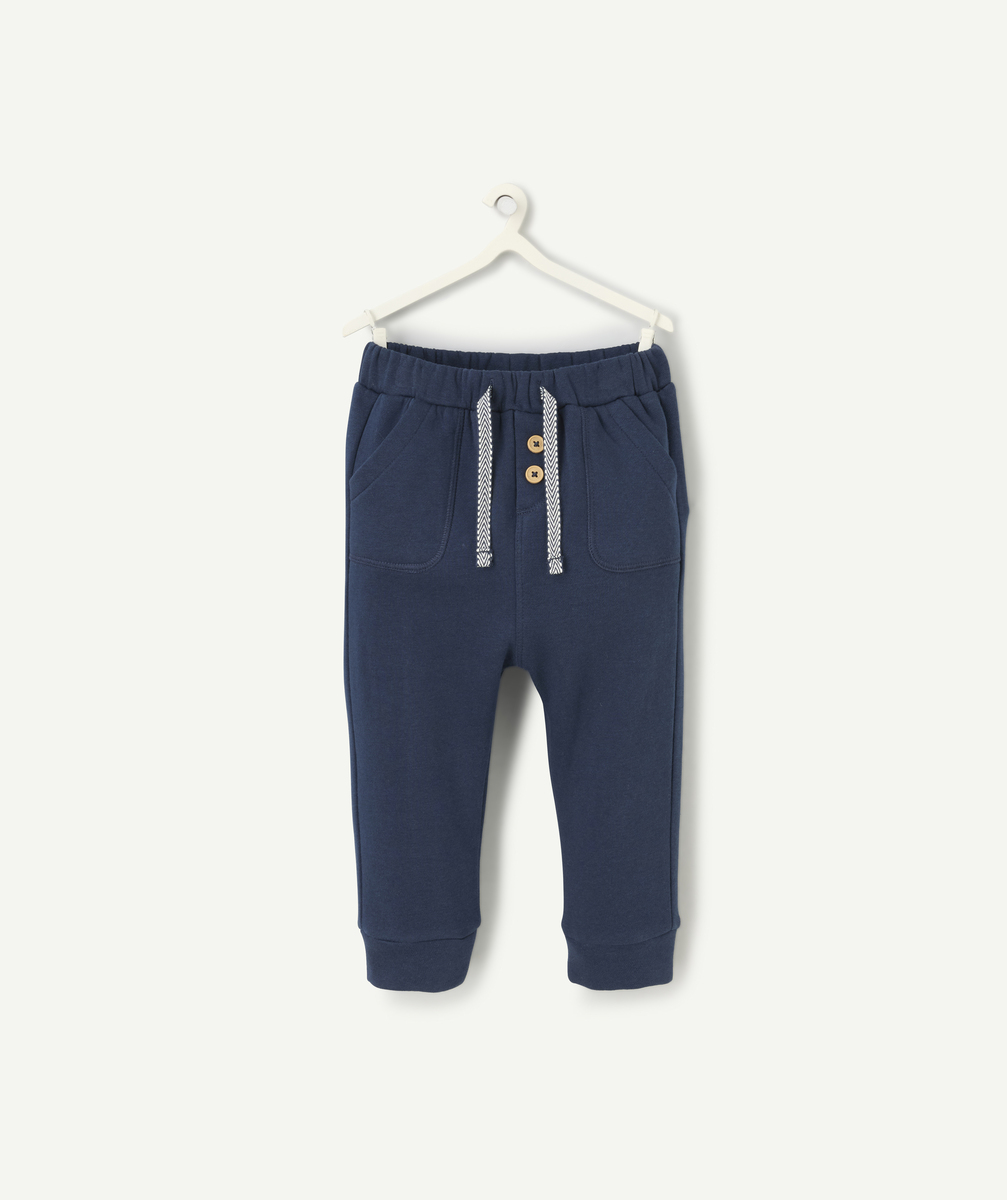 Jogging bébé garçon en fibres recyclées bleu marine - 3 M