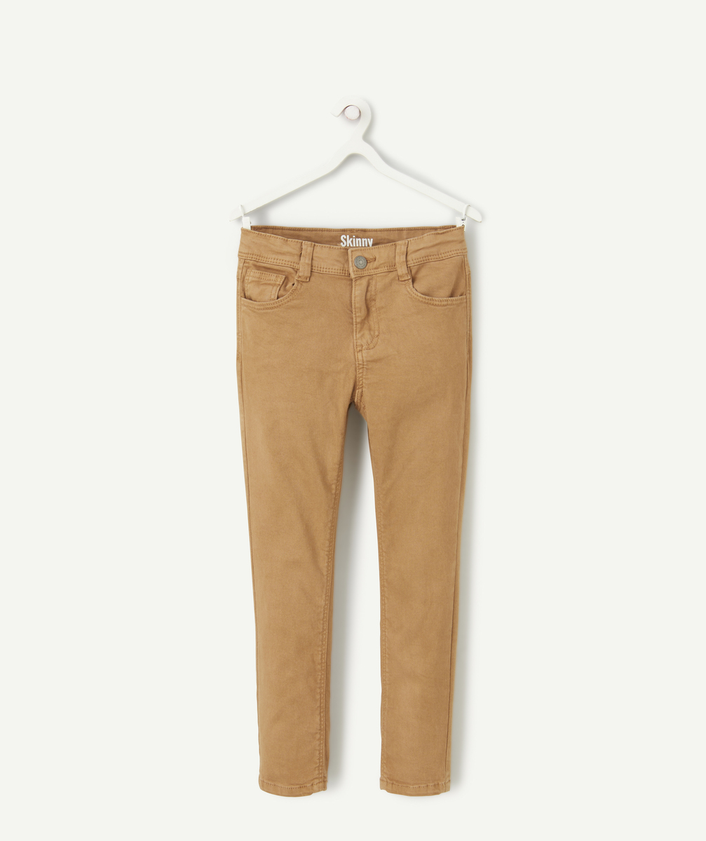 Pantalon skinny garçon en fibres recyclées et denim marron - 9 A