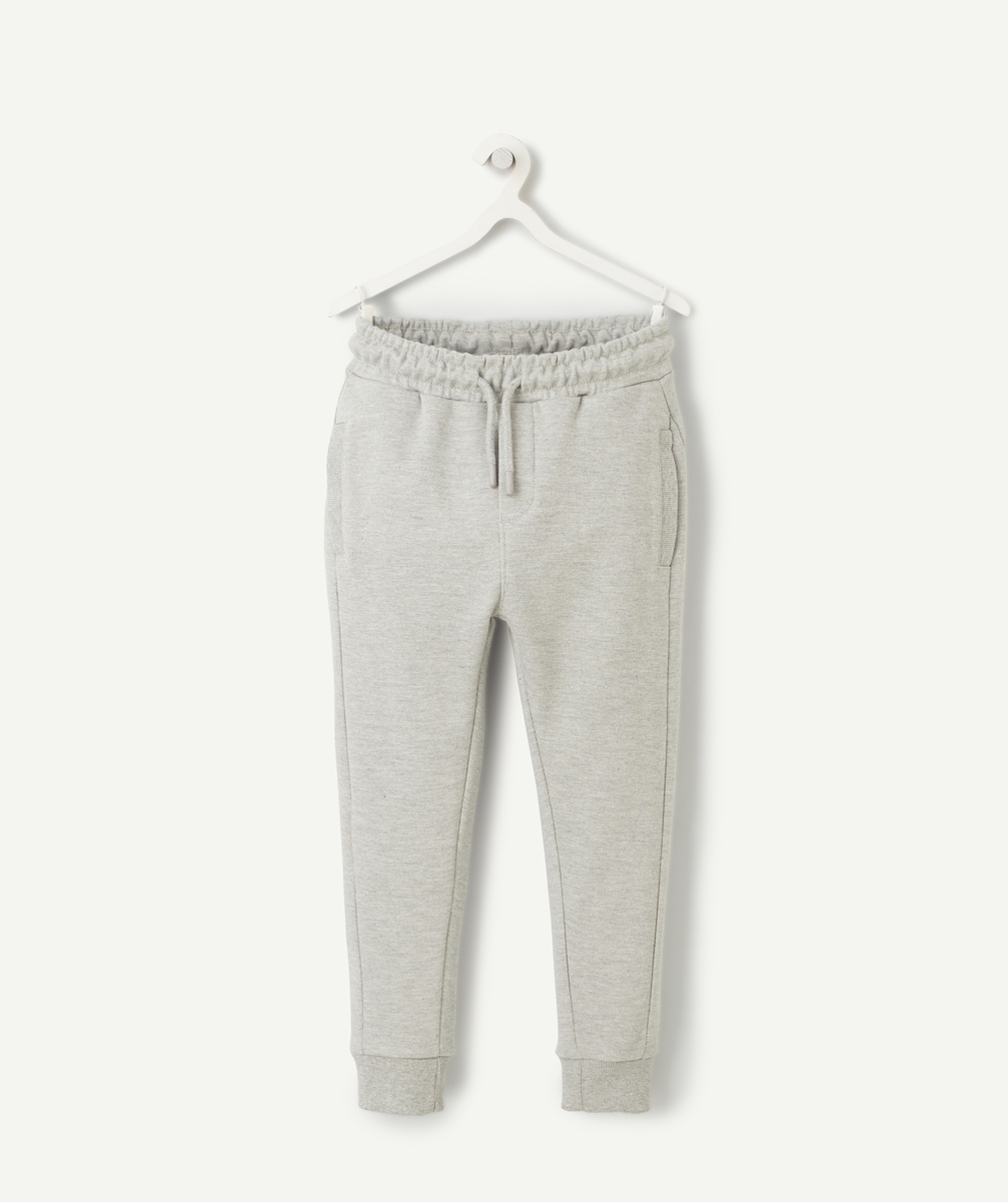 Pantalon de jogging garçon gris élastiqué avec poches - 7 A