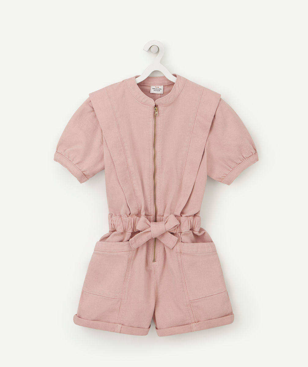 Combishort fille less water rose avec zip et ceinture - 9 A