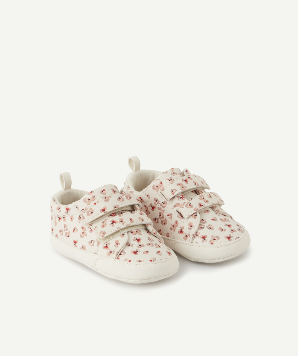 Chaussons style basket bébé fille avec imprimé fleuri - 6-12 M