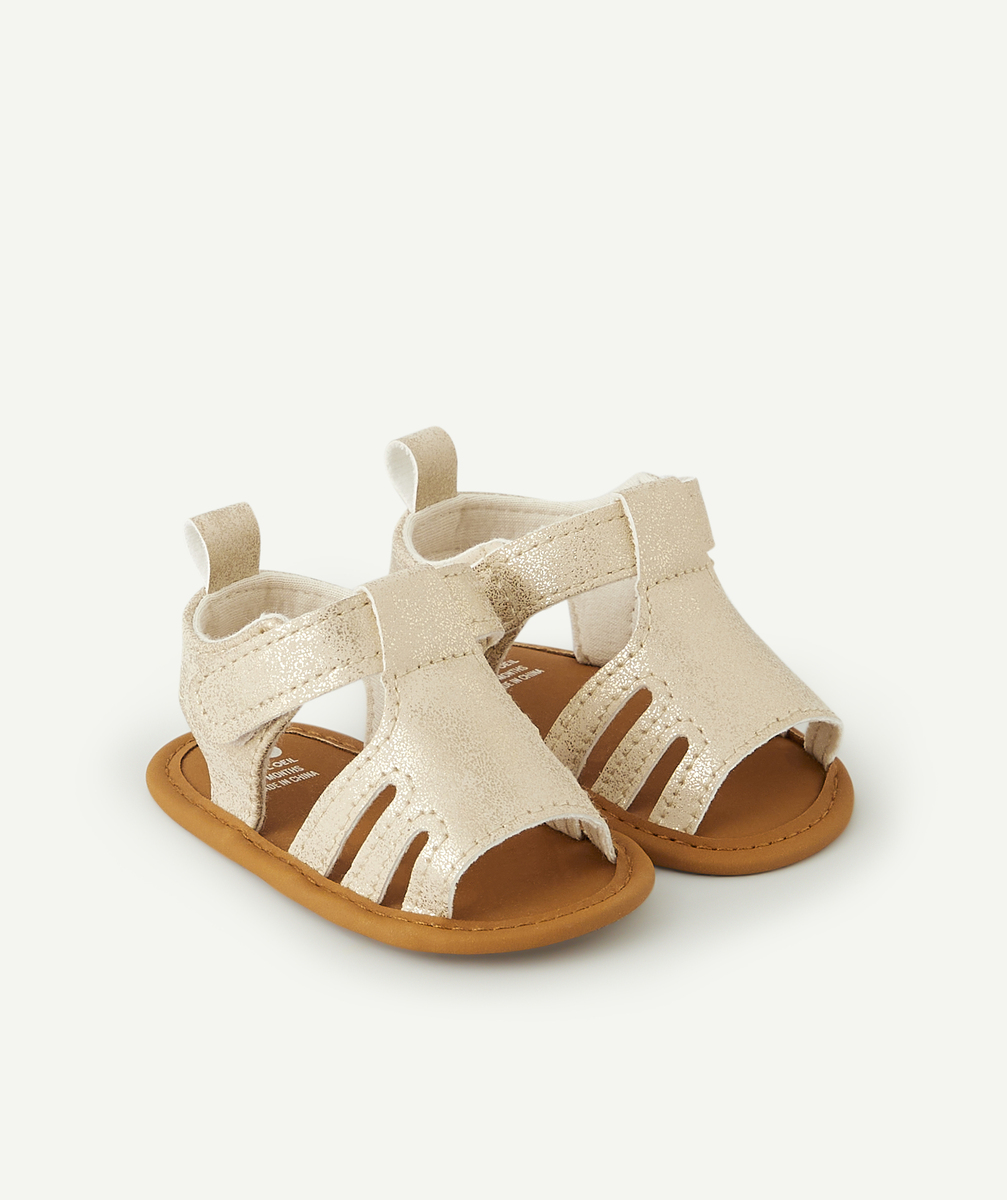 Chaussons style sandales ouvertes bébé fille couleur dorée - 3-6 M