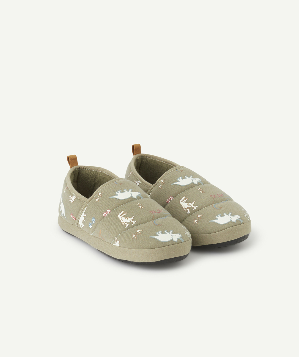 Chaussons garçon brillants dans le noir thème dinosaures - 34-35