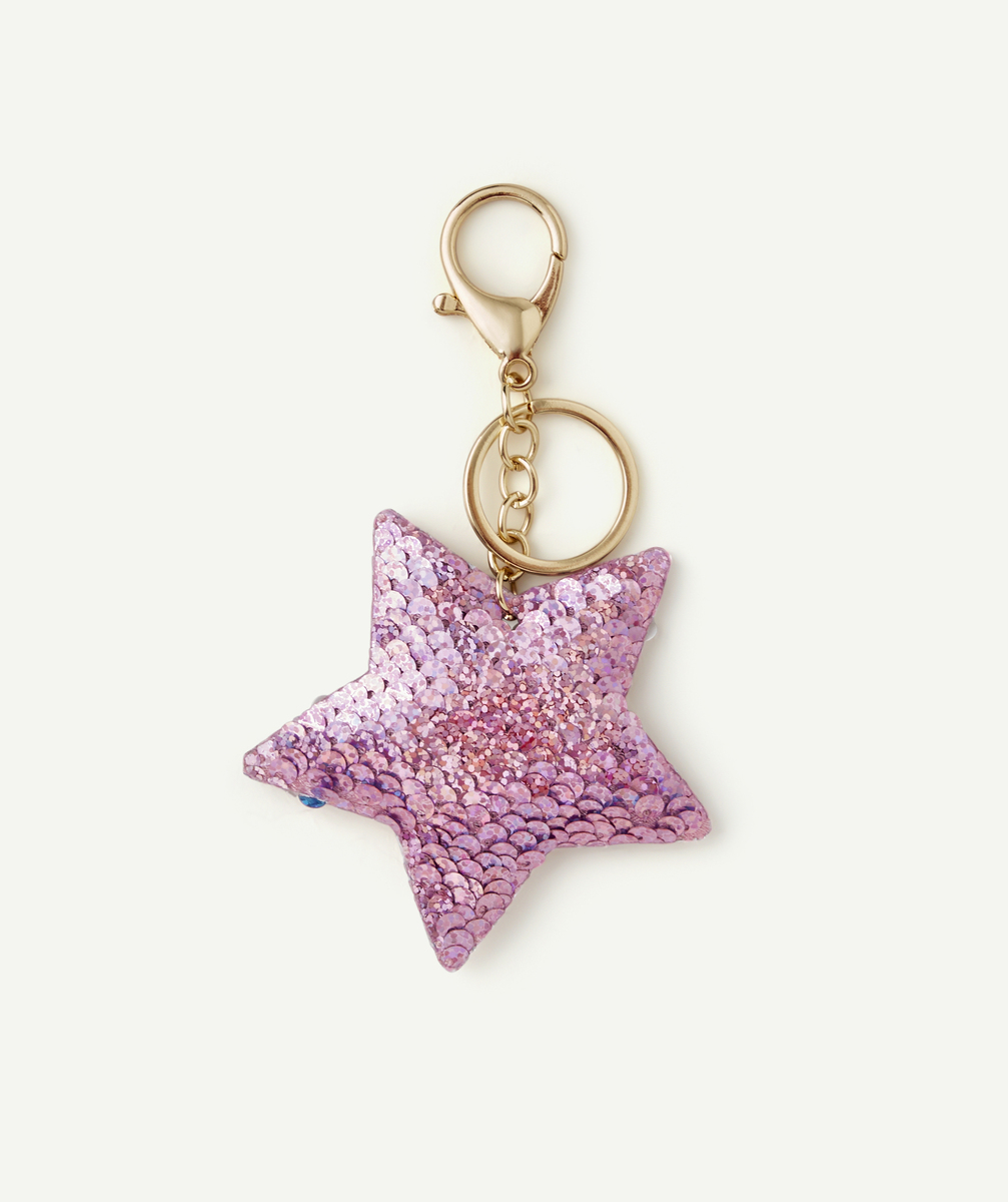 Porte-clés fille avec étoile en sequins - TU