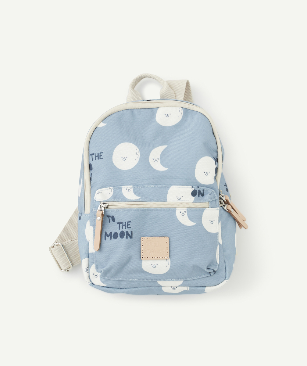 sac à dos maternelle bleu avec imprimé lune - tu