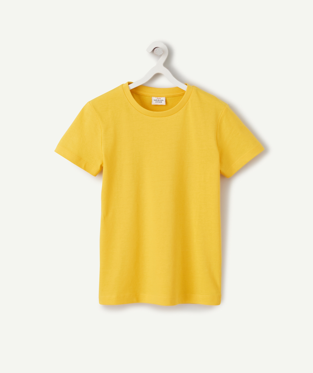 T-shirt garçon en coton bio jaune - 6 A