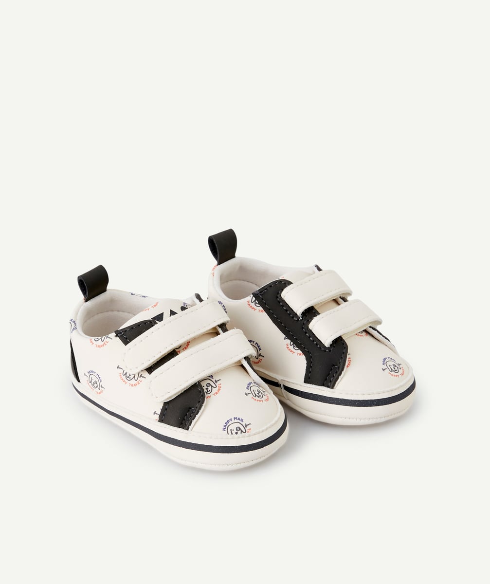 Chaussons style baskets à scratchs bébé garçon avec motifs chiens - 3-6 M