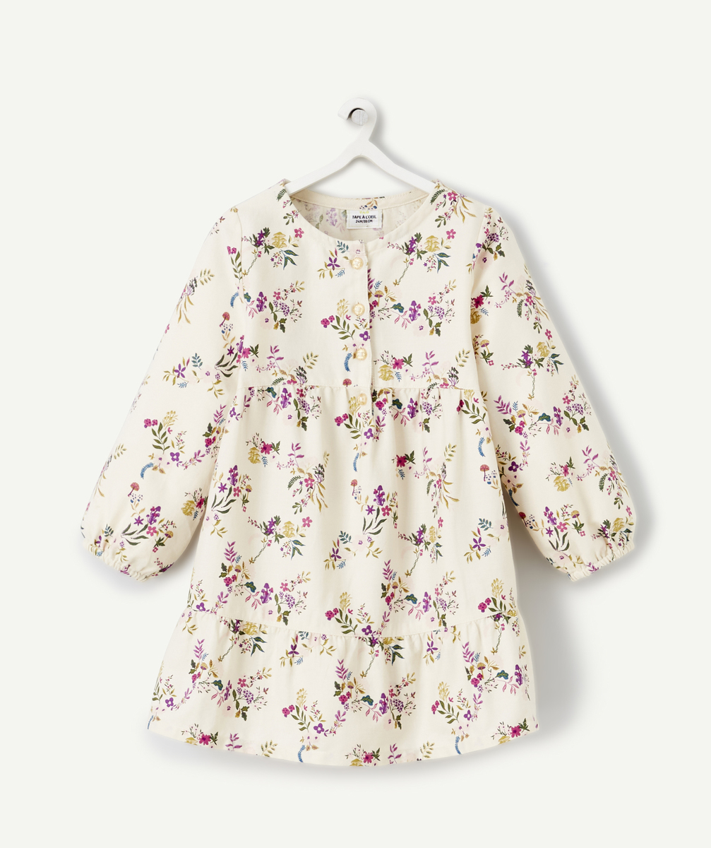 Robe bébé fille en coton biologique imprimé fleuri - 3 M