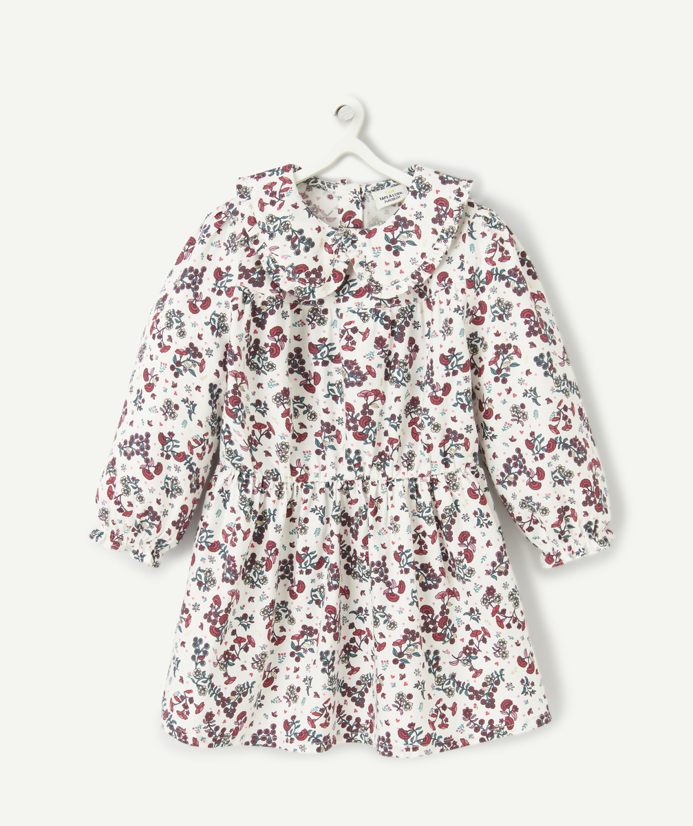 robe col claudine bébé fille en coton et imprimée floral - 6 m