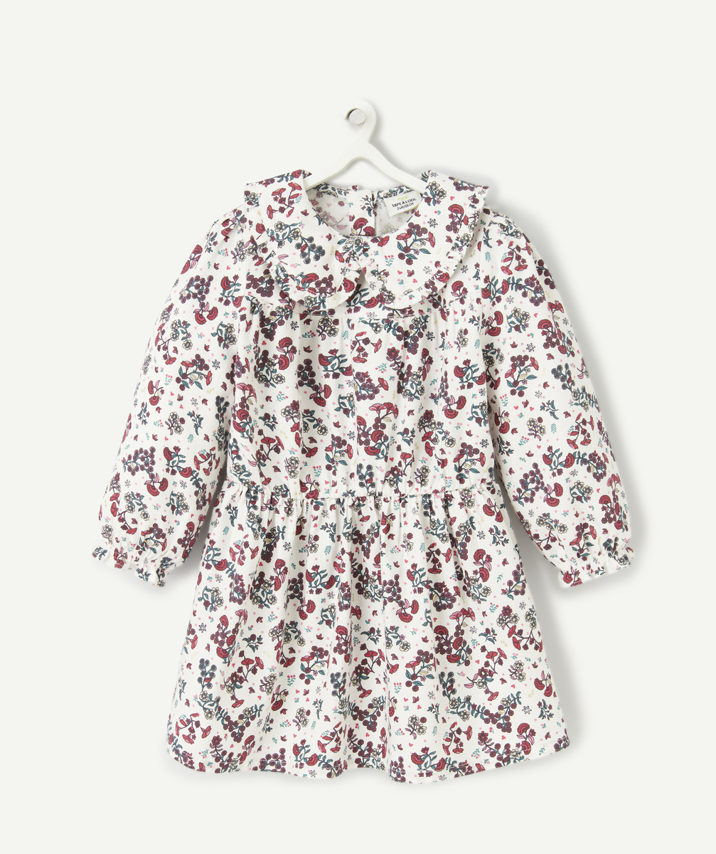 Robe col claudine bébé fille en coton et imprimée floral - 3 M