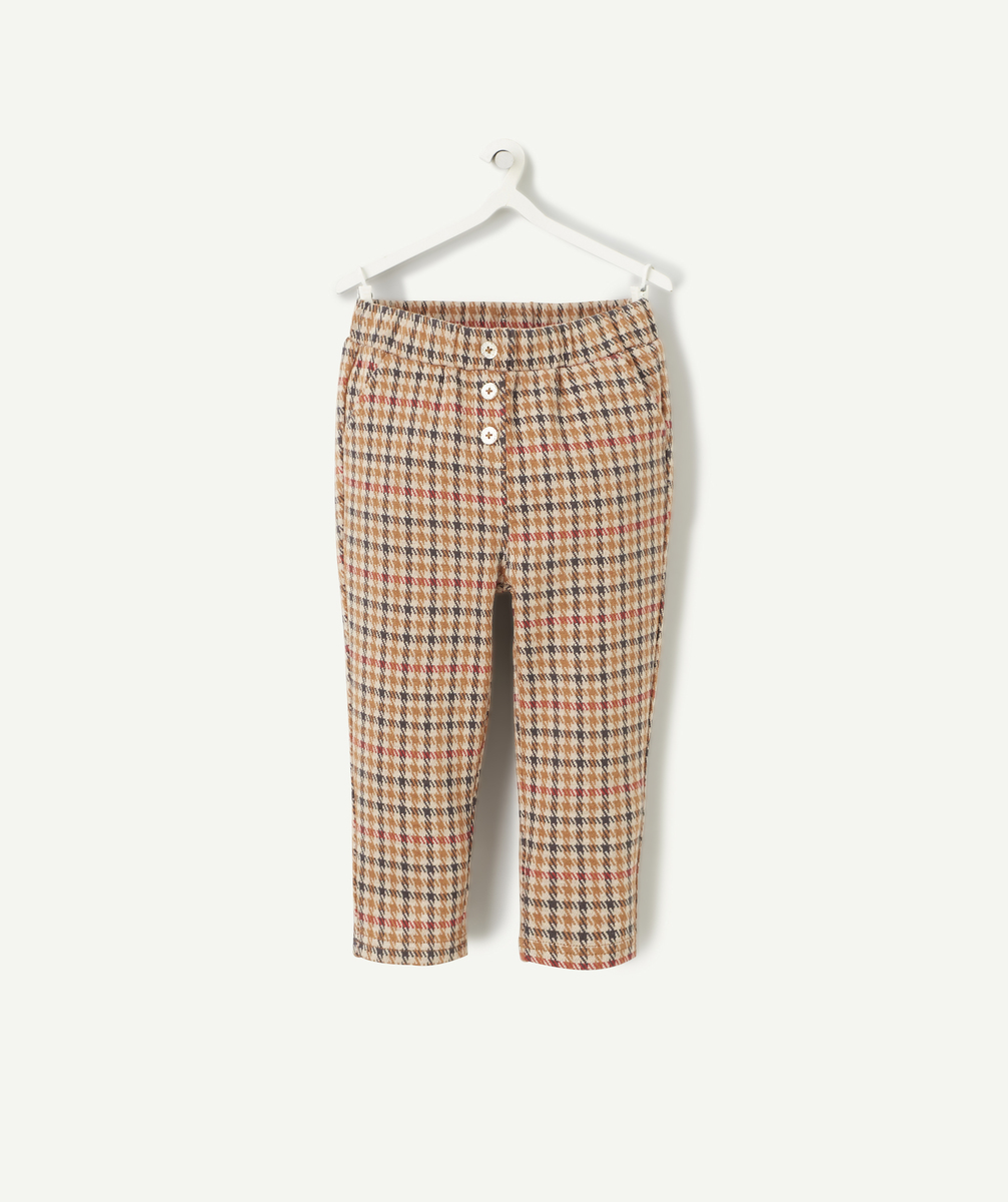 Pantalon tregging bébé fille marron imprimé pied de puce - 36 M